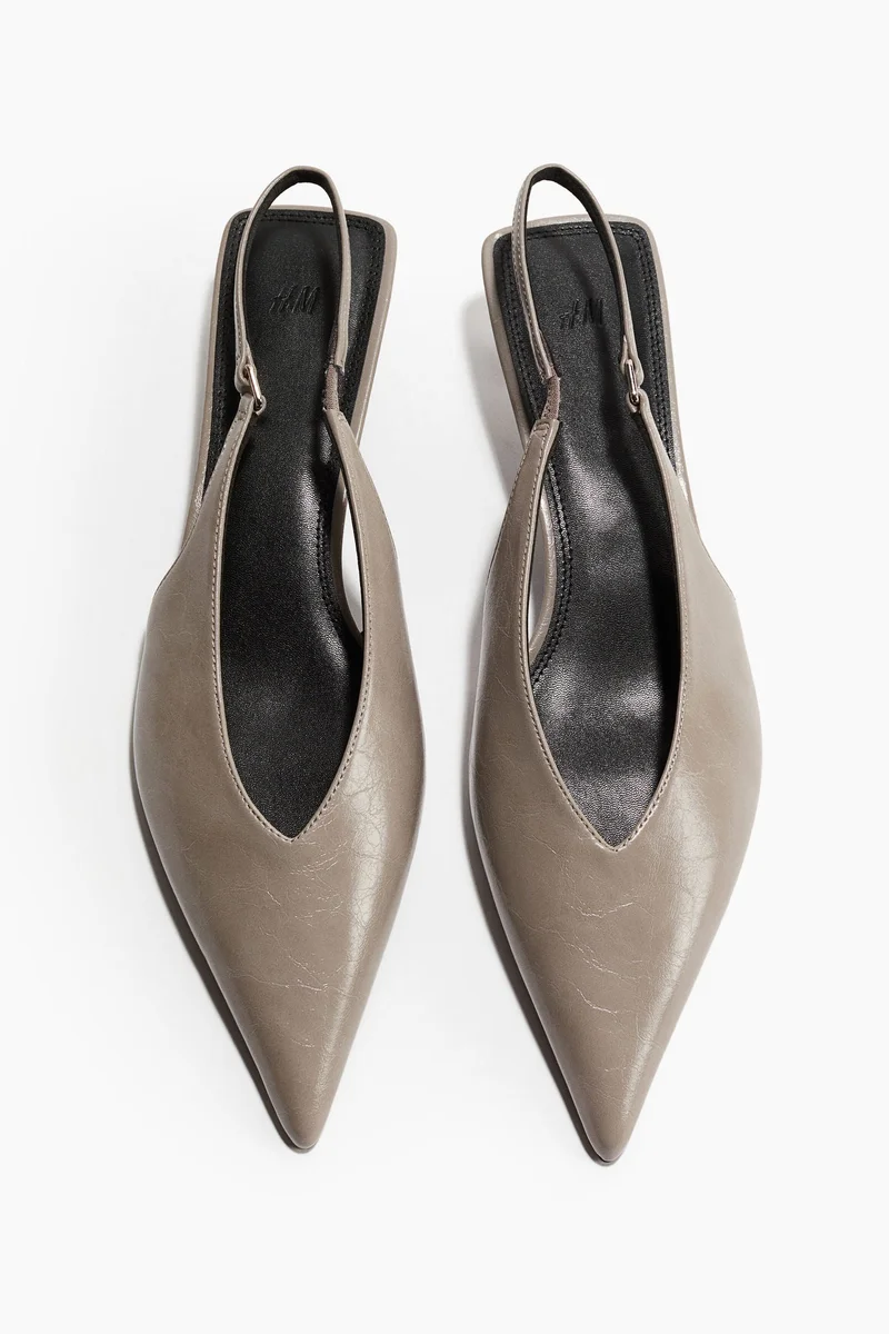 H&M Kitten-heeled slingbacks