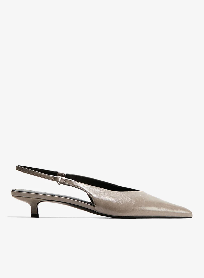 اتش اند ام حذاء مفتوح من الخلف بكعب صغير