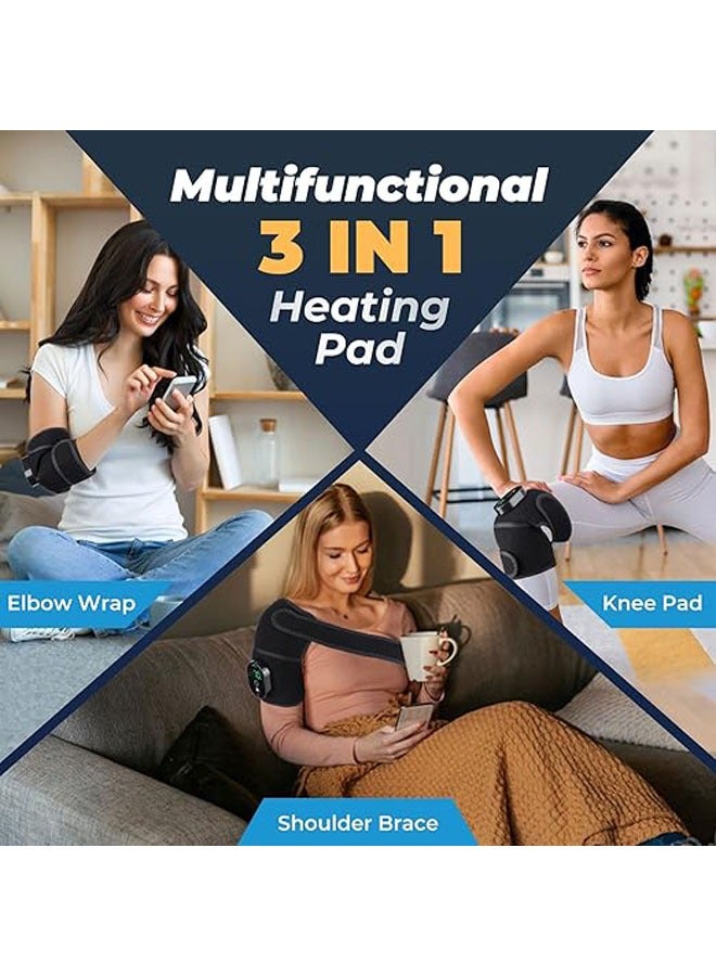 عام دعامة الركبة الحرارية اللاسلكية ، دعامة الركبة الساخنة ، دعامة الركبة مع أوضاع تسخين متعددة ، دعم حراري للركبة لتخفيف آلام الركبة والتهاب المفاصل - Image 2