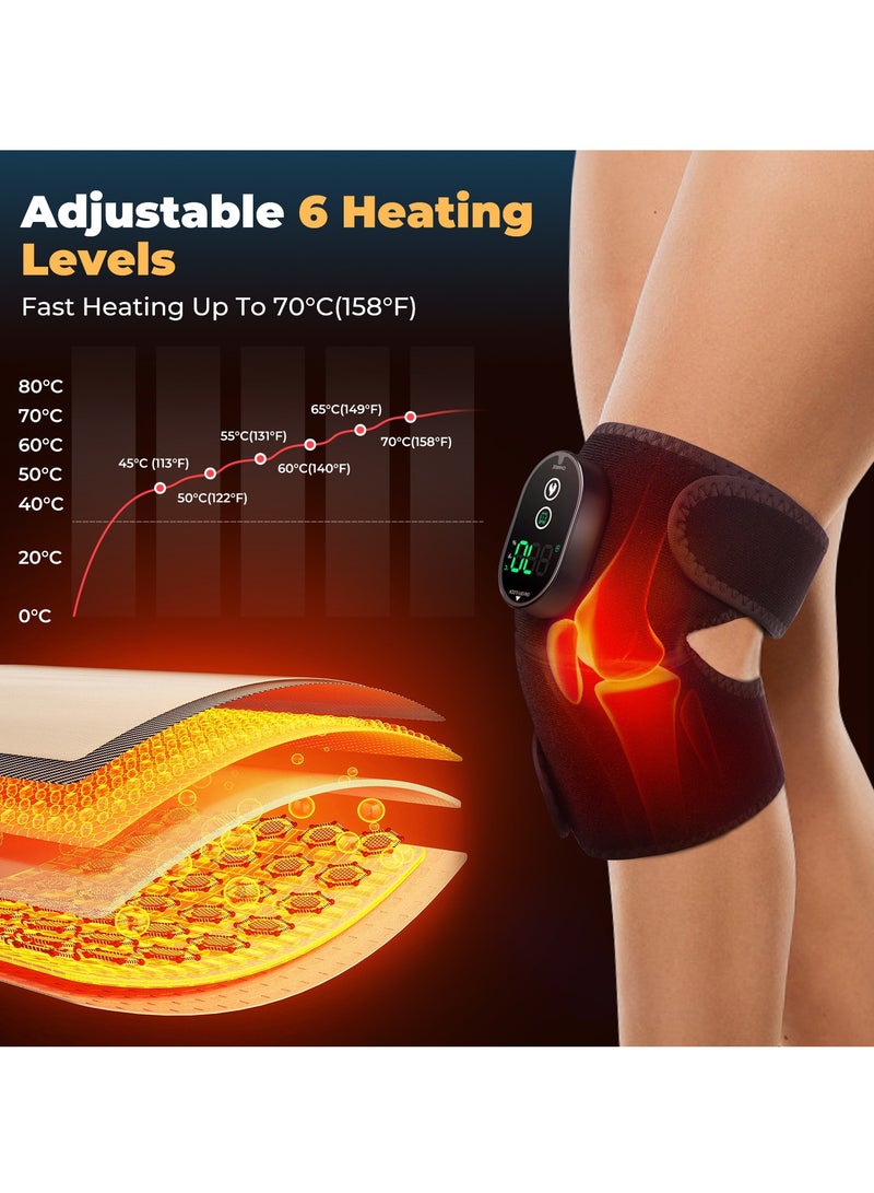 عام دعامة الركبة الحرارية اللاسلكية ، دعامة الركبة الساخنة ، دعامة الركبة مع أوضاع تسخين متعددة ، دعم حراري للركبة لتخفيف آلام الركبة والتهاب المفاصل - Image 3