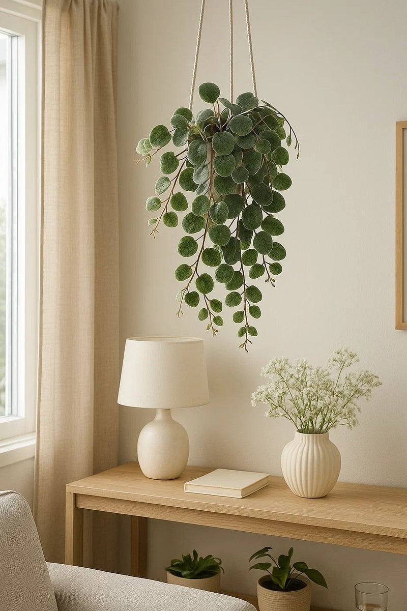 لوفت نبات معلق من مادة البولي بروبيلين، الطول 25 × العرض 15 × الارتفاع 40 سم، أخضر-193710 - Image 5