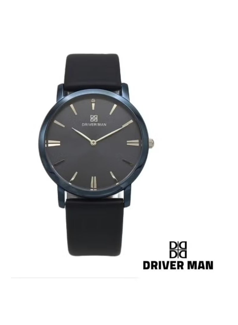 DRIVERMAN Men's leather watch, elegant formal design