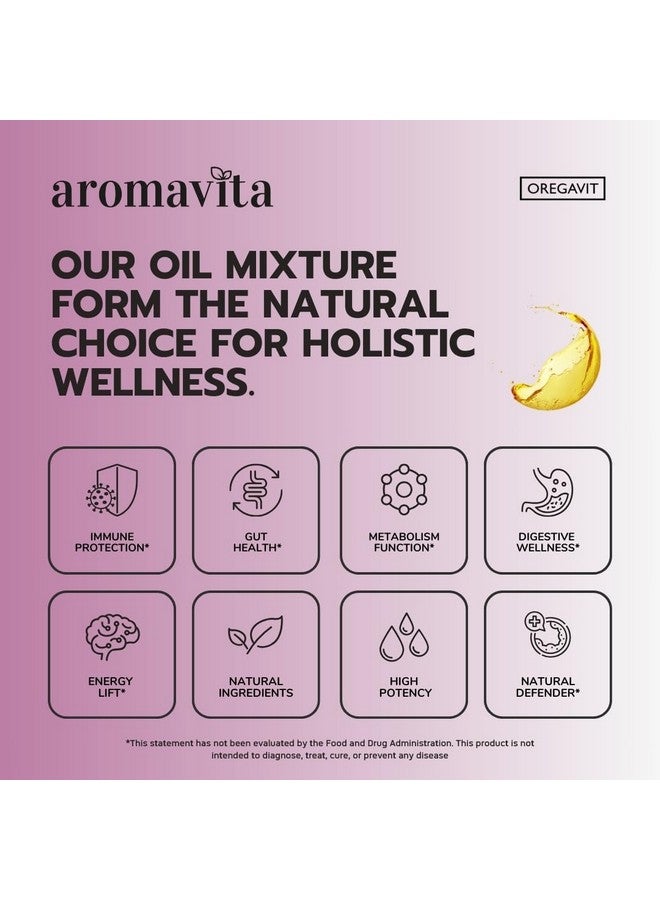 AROMAVITA ImunShield Wild Oregano Oil Organic Liquid Drops - Hand-Picked Oregano with 86-90% Carvacrol for Immune and Digestive Support - Vegan, Non-GMO, Gluten-Free, 1 fl. oz./ 30ml - Image 4