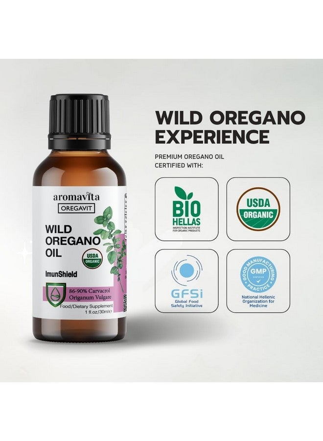 AROMAVITA ImunShield Wild Oregano Oil Organic Liquid Drops - Hand-Picked Oregano with 86-90% Carvacrol for Immune and Digestive Support - Vegan, Non-GMO, Gluten-Free, 1 fl. oz./ 30ml - Image 3