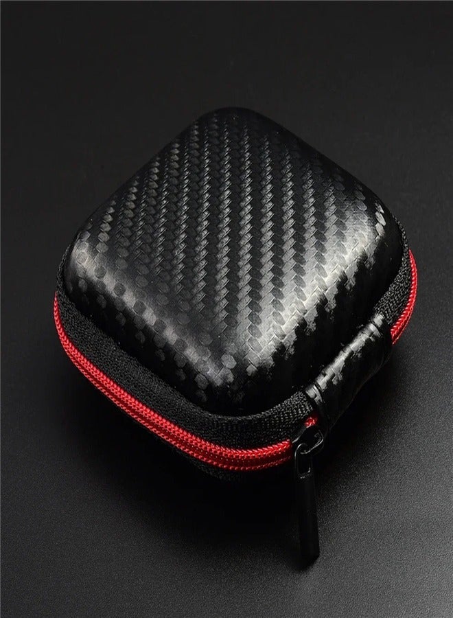 Multifunctional Earphone Storage Zipper Bag Black/Red Bundle 2Pcs - Image 2
