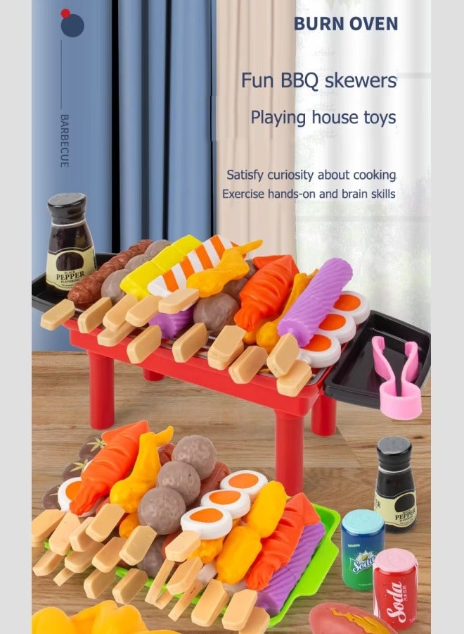 Aikenn 27 Pcs Kitchen Toy Set,Bbq Play Grill, Cooking Toy Set,Little Chef Play,Kids Grill Playset Interactive Bbq For Kids,Cooking Food Role Play Educational Play House Toys,Learning Toys For Boys Girls Toddlers - Image 2