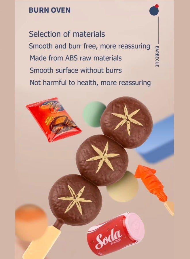 Aikenn 27 Pcs Kitchen Toy Set,Bbq Play Grill, Cooking Toy Set,Little Chef Play,Kids Grill Playset Interactive Bbq For Kids,Cooking Food Role Play Educational Play House Toys,Learning Toys For Boys Girls Toddlers - Image 3