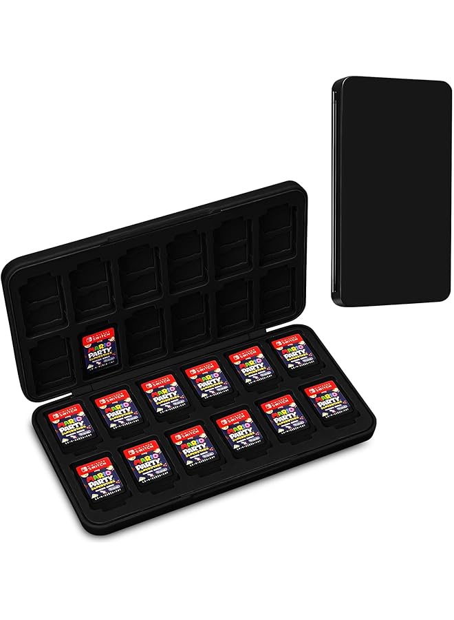 Switch Game Card Case Switch Game Holder Card Storage Box For Nintendo Switch Oled/Switch/Switch Lite Portable Switch Cartridge Case Card Organizer For 24 Game Cards & 48 Tf/Micro Sd Cards - Image 1
