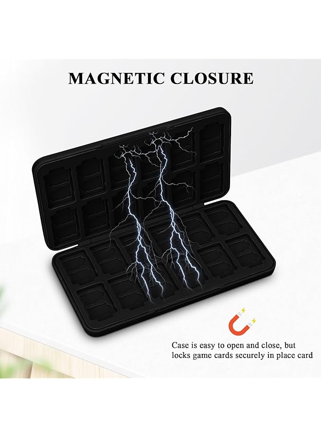 Switch Game Card Case Switch Game Holder Card Storage Box For Nintendo Switch Oled/Switch/Switch Lite Portable Switch Cartridge Case Card Organizer For 24 Game Cards & 48 Tf/Micro Sd Cards - Image 2
