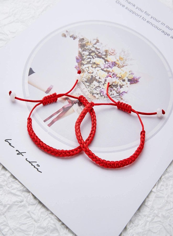 Desimtion Couples Bracelets Red String of Fate Matching Bracelets for Couples Gifts for Him and Her, Long Distance Relationship Gifts for Boyfriend or Girlfriend - Image 2