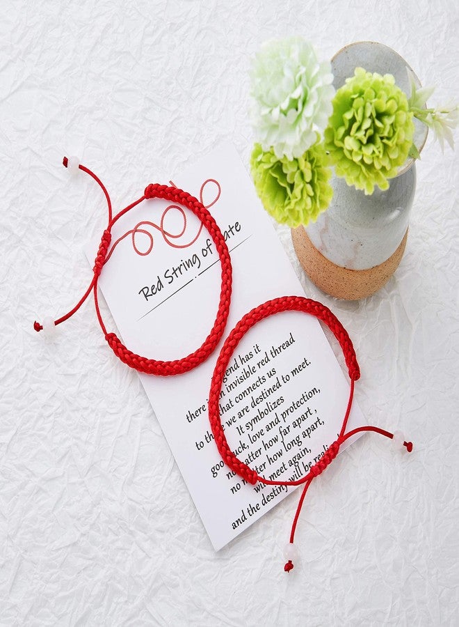 Desimtion Couples Bracelets Red String of Fate Matching Bracelets for Couples Gifts for Him and Her, Long Distance Relationship Gifts for Boyfriend or Girlfriend - Image 3