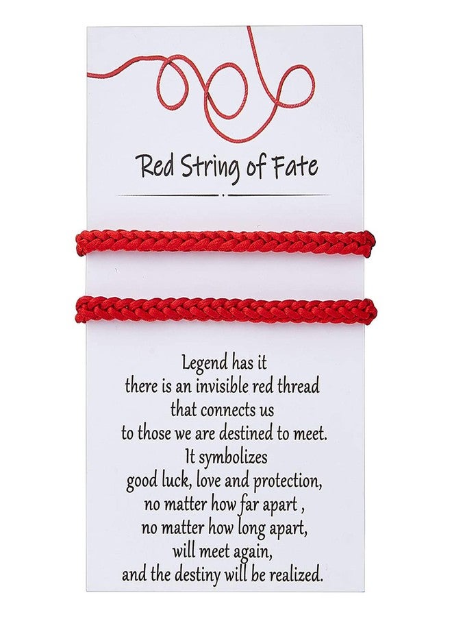 Desimtion Couples Bracelets Red String of Fate Matching Bracelets for Couples Gifts for Him and Her, Long Distance Relationship Gifts for Boyfriend or Girlfriend - Image 1