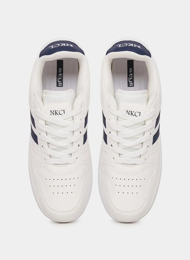 Styli Styli Stripe Skate Board Platform Sole Sneakers