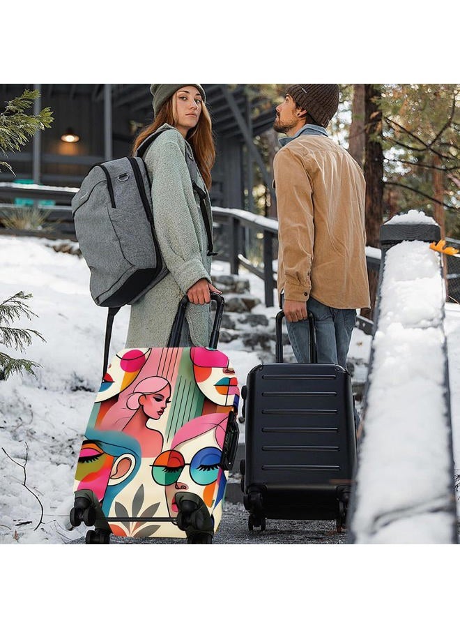 ANNA QUEEN Luggage Suitcase Cover,Suitcase Protector, Travel Suitcase Cover for 18-32 Inch Luggage, Stretchable & Washable Spandex Travel Accessories, #9, M(fits 24-26Inch suitcase) - Image 2