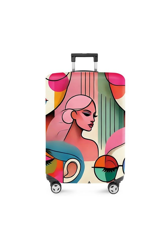 ANNA QUEEN Luggage Suitcase Cover,Suitcase Protector, Travel Suitcase Cover for 18-32 Inch Luggage, Stretchable & Washable Spandex Travel Accessories, #9, M(fits 24-26Inch suitcase) - Image 1