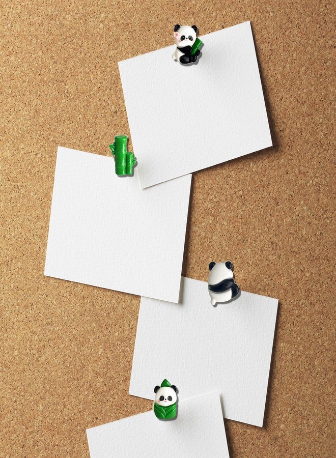 Supfoxer Cute Panda Push Pins - Decorative Resin Thumb Tacks for Bulletin Board, Cork Board, Office, School - 30-Pack - Image 4