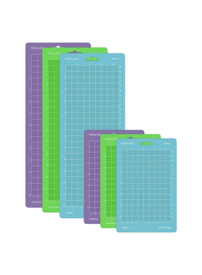 REALIKE Cutting Mat For Cricut Joy 4.5” X12” 4.5”X6.5” (Standardgrip Lightgrip Stronggrip 6 Mats) Variety Adhesive Cutting Mats For Cricut Joy Accessories - Image 1
