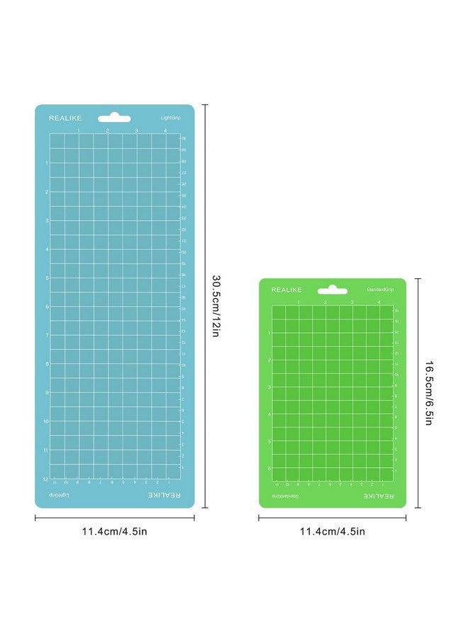 REALIKE Cutting Mat For Cricut Joy 4.5” X12” 4.5”X6.5” (Standardgrip Lightgrip Stronggrip 6 Mats) Variety Adhesive Cutting Mats For Cricut Joy Accessories - Image 2