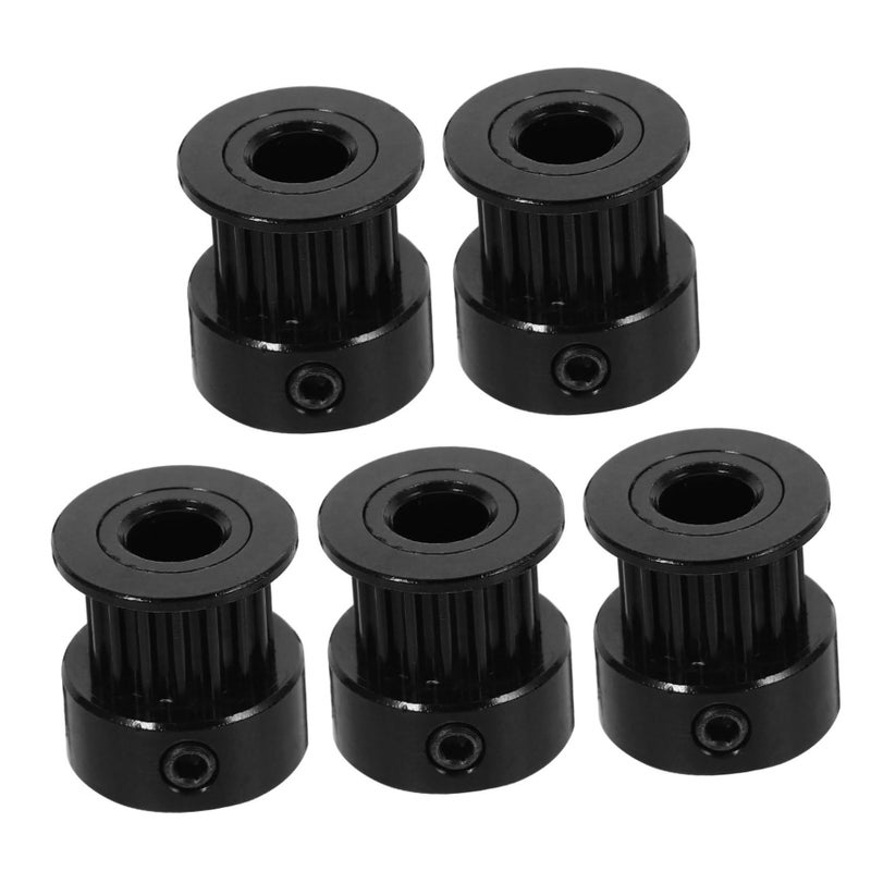 5Pcs Black Timing Belt Pulley Kit For Printers With Inner Bore For DIY Projects - Image 2