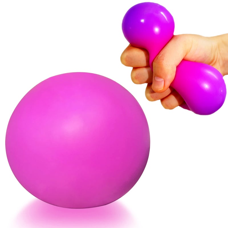 Kawaite Squishy Dough Ball Fidget Toy (1 Pack) Stretchy Stress Balls for Kids and Adults, Cute and Soft Color Changing Stress Ball Squeeze Toys, Squishy Ball, Ideal for Teens Anxiety, Autism, ADHD (Purple) - Image 1