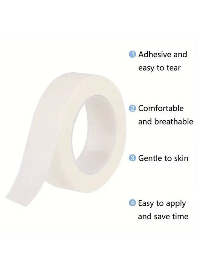 3 Rolls White Eyelash Extension Tape Breathable Micropore Adhesive Fabric Lash Tape with Blue Strips Professional Lash Supplies - Image 5