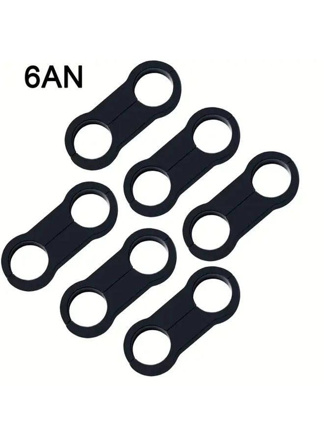 6 Pack 6AN Heavy Duty Aluminum Hose Clamp Connectors Corrosion Resistant for Fuel Oil Brake Water Gas Lines - Image 4