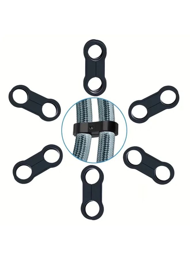 6 Pack 6AN Heavy Duty Aluminum Hose Clamp Connectors Corrosion Resistant for Fuel Oil Brake Water Gas Lines - Image 3