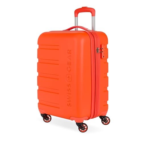 SwissGear 7366 Hardside Expandable Luggage with Spinner Wheels, Orange, Carry-On 19-Inch - Image 1