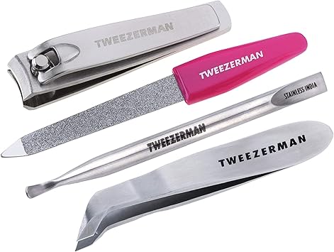 Tweezerman Mini Nail Rescue Kit Travel Small Manicure Set with Mini Fingernail Clipper Pushy Nail Cleaner Cuticle Nipper and Nail File Ideal for Travel and All Your Nail Care Needs - Image 2