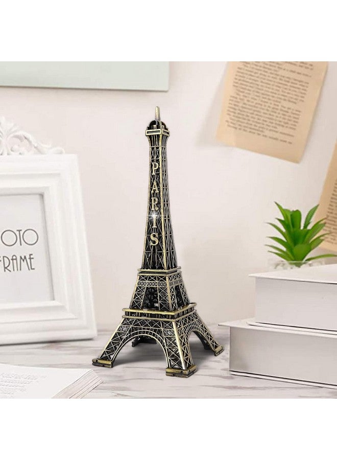 ascension Antique Finish 3D Metal Paris Eiffel Tower Famous Landmark Building Statue Antique Vintage Statue for Cabinet, Office, Gifts, Decorative Showpeice for Home, Desk Decor, (15CM) - Image 1