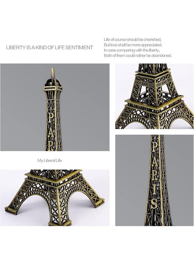 ascension Antique Finish 3D Metal Paris Eiffel Tower Famous Landmark Building Statue Antique Vintage Statue for Cabinet, Office, Gifts, Decorative Showpeice for Home, Desk Decor, (15CM) - Image 4