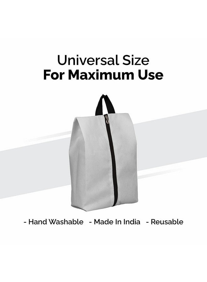 FAB ELLITE Shoe Storage Organizer Bags for Travel Accessories for Women & Men Shoe Bags Pouches Travel Shoe Cover Shoe Bag with Dustproof Zipper (Grey) - Image 4