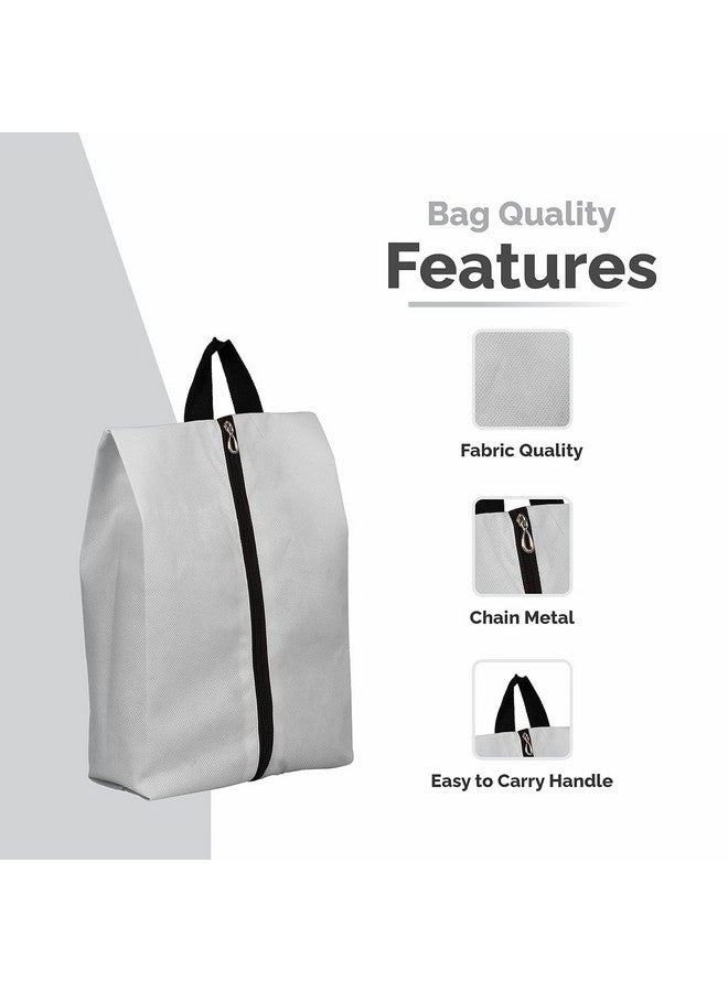 FAB ELLITE Shoe Storage Organizer Bags for Travel Accessories for Women & Men Shoe Bags Pouches Travel Shoe Cover Shoe Bag with Dustproof Zipper (Grey) - Image 3