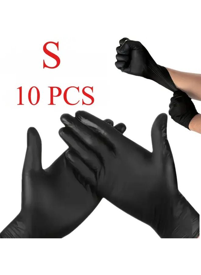 10pcs S Size Disposable Nitrile Gloves Thickened Powder Free Household Cleaning Kitchen Dishwashing Pet Care - Image 1