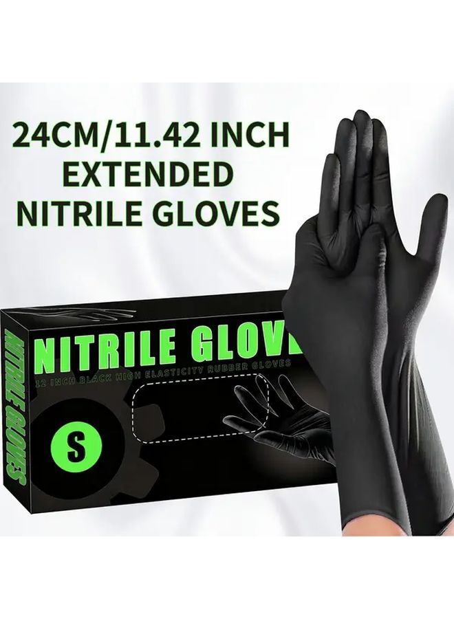 10pcs S Size Disposable Nitrile Gloves Thickened Powder Free Household Cleaning Kitchen Dishwashing Pet Care - Image 2
