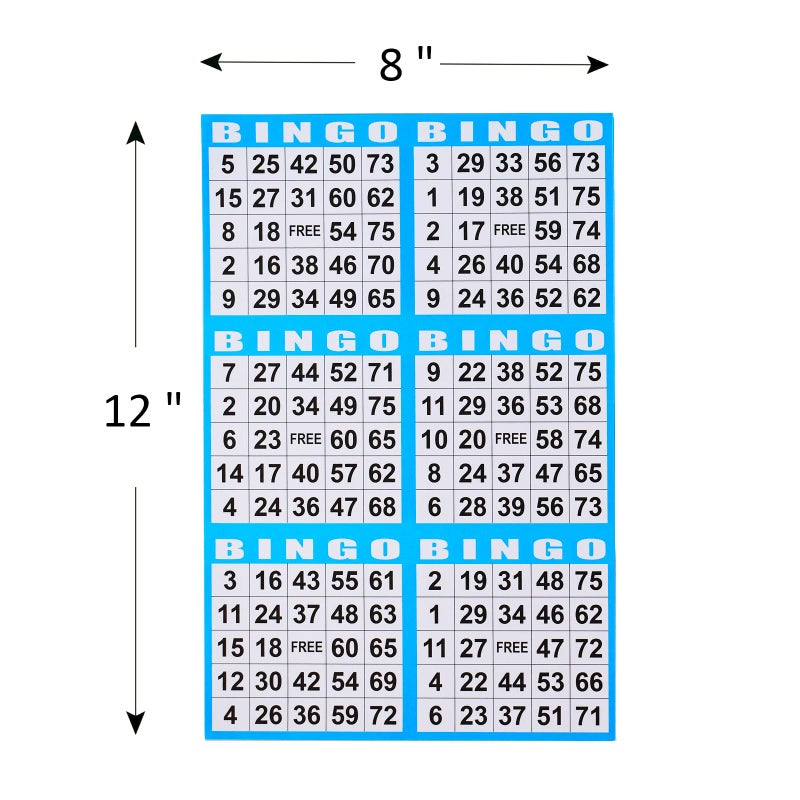 SEETOOOGAMES Bingo Paper Cards Bulk- 6 card-100 Books of 5 Sheets for Large Groups - Image 4