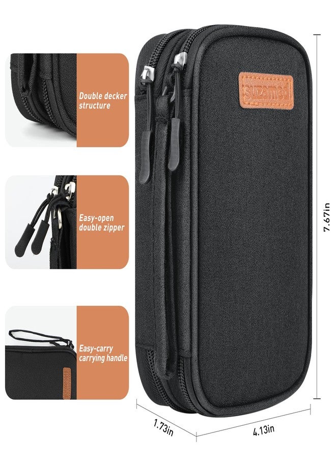 suzamed Insulin Cooler Travel Case, Double Layer Medicine Kit Diabetes Travel Case, Portable Medicine Organizer with 2Pack 150g Ice Pack TSA Approved for Insulin Pens Diabetic Supplies (Black) - Image 2
