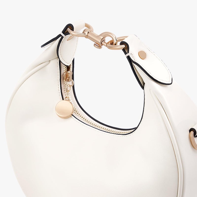 Lushandy Soft Leather Crescent Bag Small Shoulder Bag with Cherry Luna Bag 3-in-1 Clutch Purse Designer Hobo Tote Handbag - Image 5
