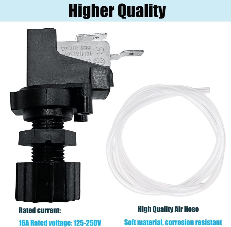 32mm air switch swimming pool bathtub intelligent induction control valve pneumatic switch (16A) White - Image 4