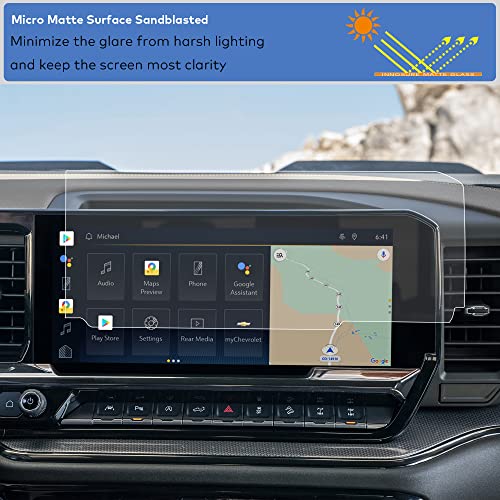 INNOSURE Glass Screen Protector for 2022/2023/2024/2025/2026 Chevrolet Silverado 1500 & GMC Sierra 1500, 2500HD 3500 HD 13.4" Touchscreen Anti Glare (Matte) - Image 4