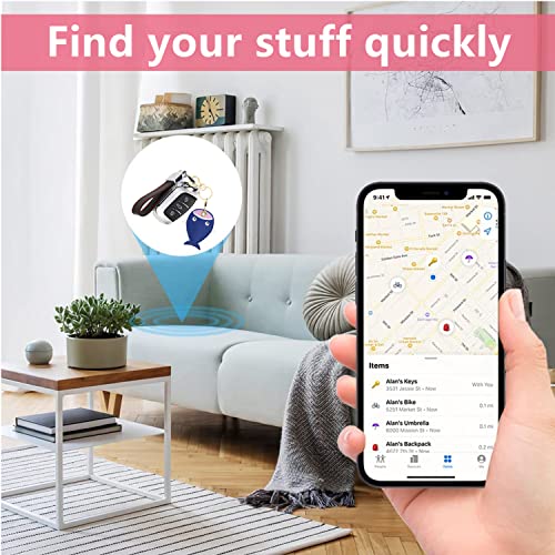 BORKUANA Leather Keychain Holder Case Compatible with Apple AirTag, Cute Protective Air Tag Cover With Keychain Ring, Anti-Scratch Finder GPS Tracker Case for Wallet Keys(Fish) - Image 5