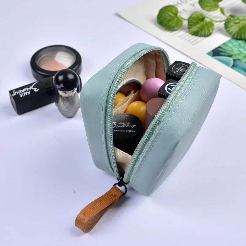 Korean-style Portable Waterproof Multifunctional Small Items Aunt Towel Storage Bag Instagram Style Lipstick Cosmetic Bag Women's Coin Purse(Army Green) - Image 4