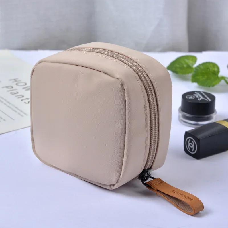 Korean-style Portable Waterproof Multifunctional Small Items Aunt Towel Storage Bag Instagram Style Lipstick Cosmetic Bag Women's Coin Purse(Army Green) - Image 5