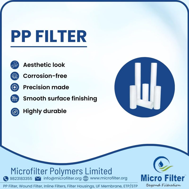 Micro Filter 'S Polypropylene 10 INCH Spun Filter 1 Micron (Pack of 5) - Image 3