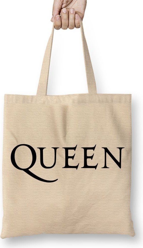 Baskı Dükkanı Print Shop Queen Logo Tote Bag Long Handle