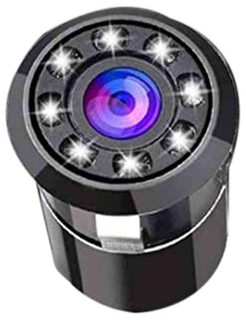 Generic Car Rear View Reverse Parking Camera With Night Vision 8 Led Waterproof 180 Degree Wide Angle -Black - Image 1