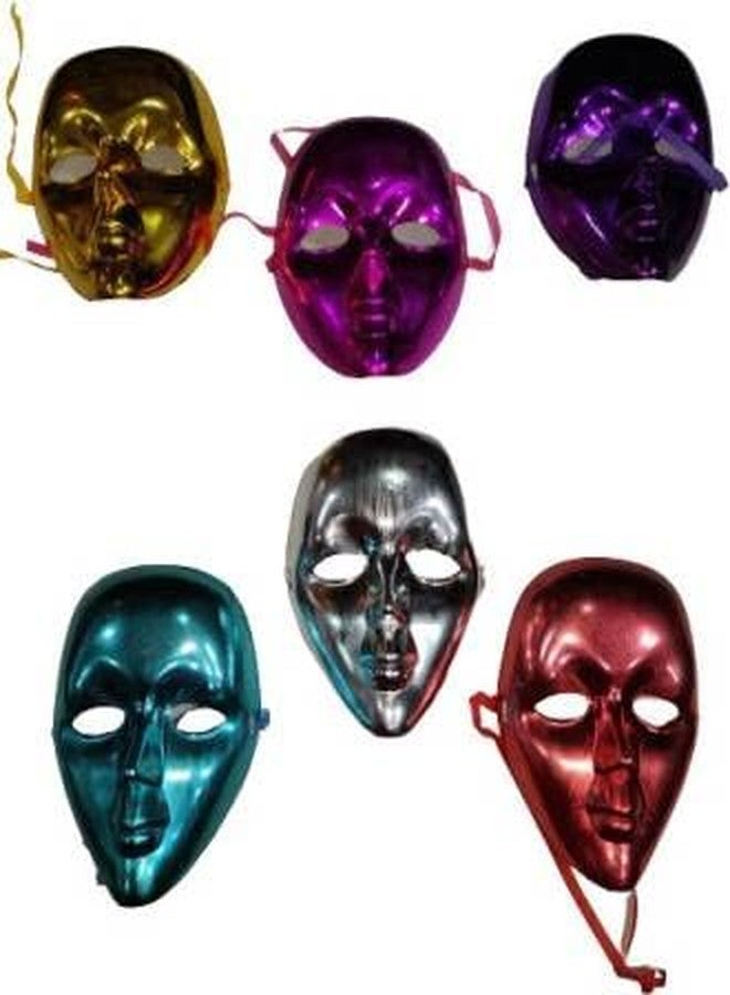 ASBK Decorative Face Masks Collection, Party and Halloween Masks,Various theme Mask Designs(Glossy Mask Pack of 6) - Image 3