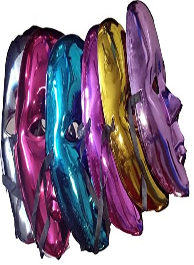 ASBK Decorative Face Masks Collection, Party and Halloween Masks,Various theme Mask Designs(Glossy Mask Pack of 6) - Image 2
