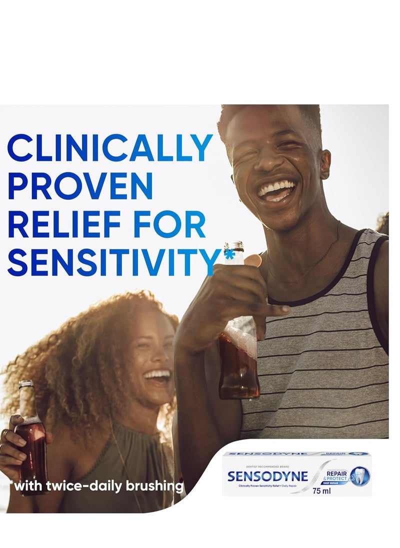 Sensodyne - Pack Of 2 Sensodyne Repair and Protect Extra Fresh Toothpaste 75ml - Image 1