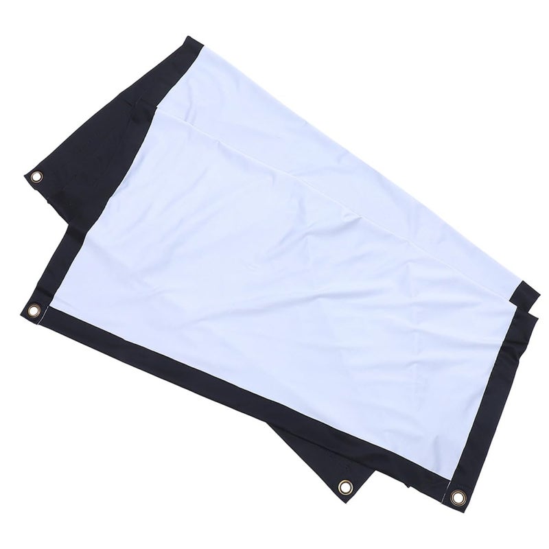 84 Inch Foldable Projector Screen Anti Light Home Theater Polyester Medium Thickness with 4 Hooks - Image 2